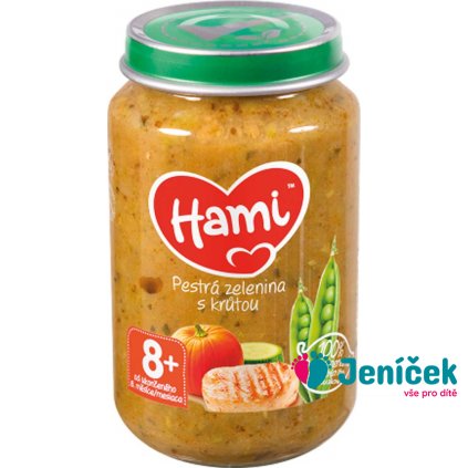 HAMI Pestrá zelenina s krůtou (200 g) - masozeleninový příkrm