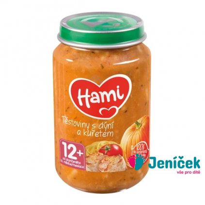 HAMI Těstoviny s dýní a kuřecím masem (200 g) - maso-zeleninový příkrm