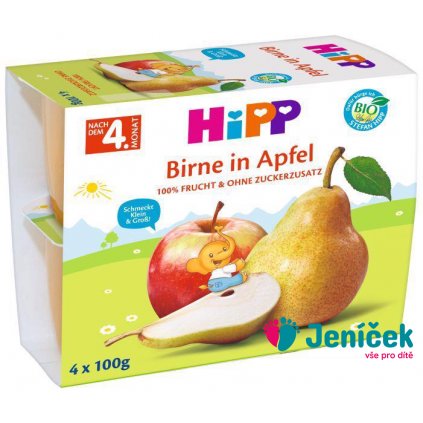 HiPP BIO Jablka s hruškami (4x 100 g)