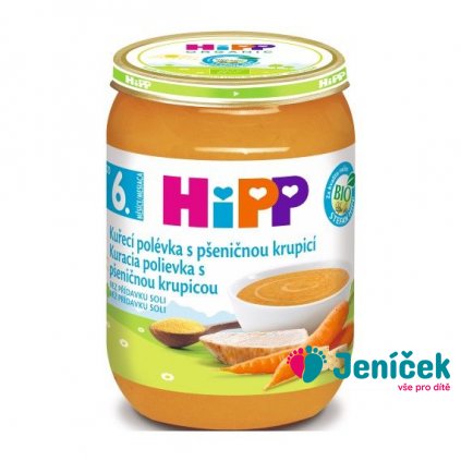 HiPP BIO Kuřecí polévka s pšeničnou krupicí (190 g)