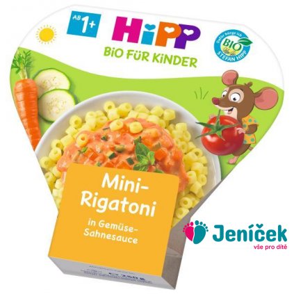 Příkrm zeleninový BIO Mini Rigatoni se zeleninou ve smetanové omáčce 250g Hipp