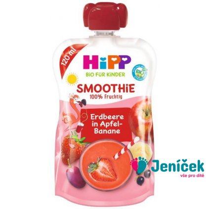 HiPP BIO Smoothie Jablko-Banán-Červené ovoce 120 ml