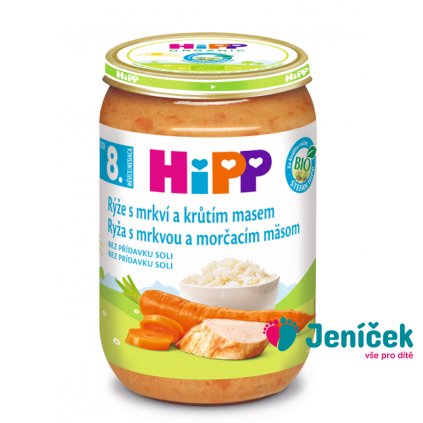 HiPP Rýže s karotkou a krůtím masem 220 g