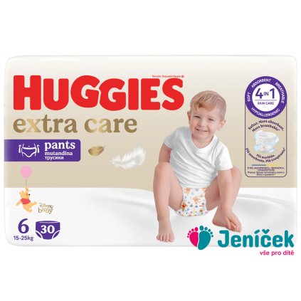 HUGGIES® Kalhotky plenkové jednorázové 6 Extra Care Pants (15-25 kg) 30 ks