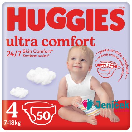 HUGGIES® Ultra Comfort Jumbo Pleny jednorázové 4 (7-18 kg) 50 ks