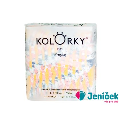 KOLORKY DAY Pleny jednorázové eko, štětec L (8-13 kg) 19 ks