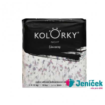 KOLORKY NIGHT Pleny jednorázové eko noční L (8-13 kg) 19 ks