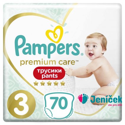 PAMPERS Premium Care Pants Kalhotky plenkové jednorázové 3 (6-11 kg) 70 ks