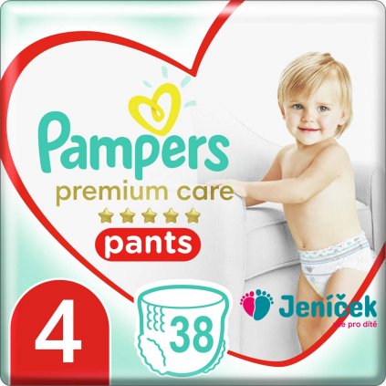 PAMPERS Premium Care Pants Kalhotky plenkové jednorázové 4 (9-15 kg) 38 ks