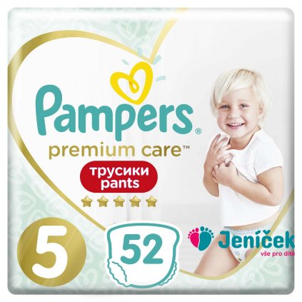 PAMPERS Premium Care Pants Kalhotky plenkové jednorázové 5 (12-17 kg) 52 ks