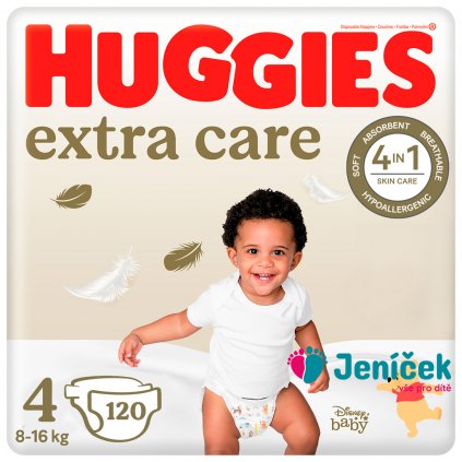 HUGGIES® Extra Care pleny jednorázové 4 (8-14 kg) 120 ks