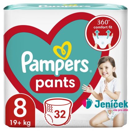 PAMPERS Pleny kalhotkové Active Baby Pants vel. 8 (32 ks) 19+ kg