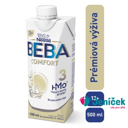 BEBA COMFORT 3 HM-O, Tekutá batolecí mléčná výživa 12+, tetra pack, 500 ml