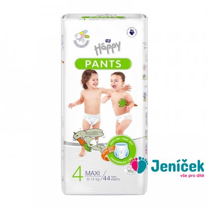 BELLA HAPPY Pants Kalhotky plenkové jednorázové 4 Maxi (8-14 kg) 44 ks