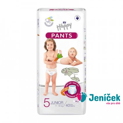 BELLA HAPPY Pants Kalhotky plenkové jednorázové 5 Junior (11-18 kg) 40 ks