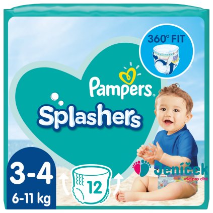 PAMPERS Kalhotky plenkové do vody Splashers vel.3 (12 ks) 6-11 kg