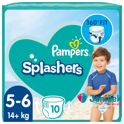 PAMPERS Kalhotky plenkové do vody Splashers vel.5 (10 ks) 12-17 kg