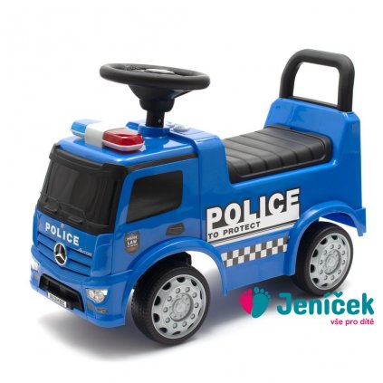 Dětské odrážedlo se zvukem Mercedes Baby Mix POLICE modré