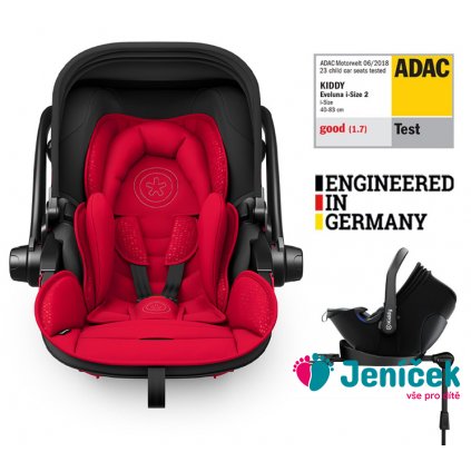 KIDDY Autosedačka Evoluna i-size 2 + Isofix základna 40-83 cm Chili Red