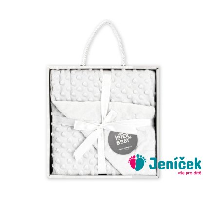 INTERBABY | Deka extra měkká kuličky - BÍLÁ
