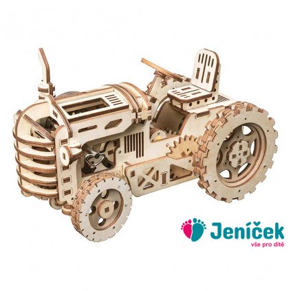 RoboTime 3D dřevěné mechanické puzzle Traktor