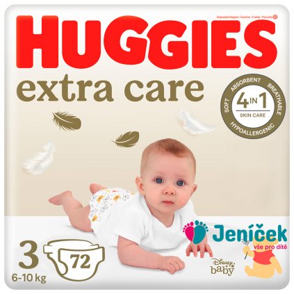 HUGGIES® Extra Care pleny jednorázové 3 (6-10 kg) 72 ks