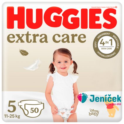 HUGGIES® Extra Care pleny jednorázové 5 (12-17 kg) 50 ks