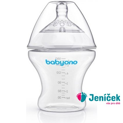 BabyOno Antikoliková láhev Natural - 180 ml