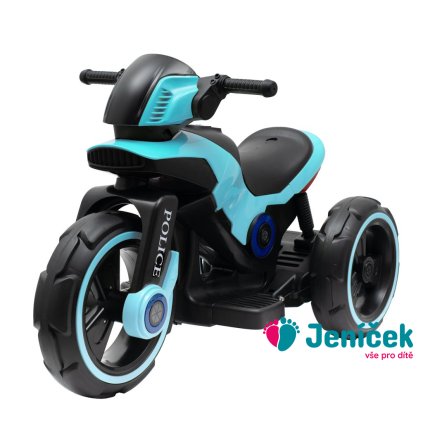 Dětská elektrická motorka Baby Mix POLICE modrá