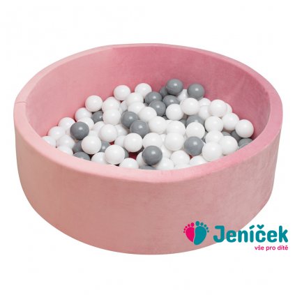 Dětský suchý bazén s míčky New Baby růžová