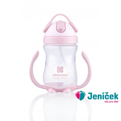 Hrnek se silikonovým brčkem 300ml 12m+ Pink