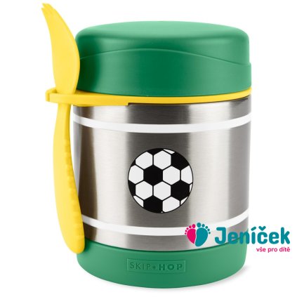 SKIP HOP Spark Style Termoska na jídlo se lžičkou/vidličkou Fotbal 325 ml, 3r+