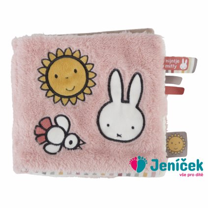 Textilní knížka s aktivitami králíček Miffy Fluffy Pink