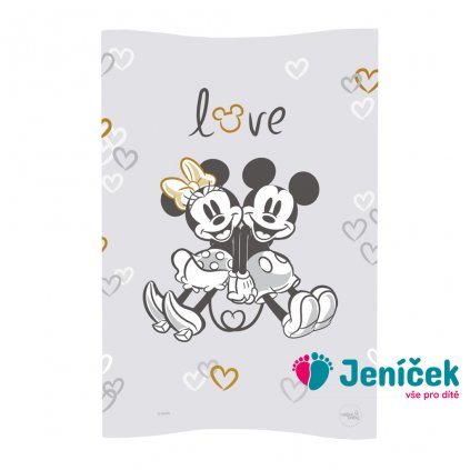 CEBA Podložka přebalovací měkká COSY (50x70) Disney Minnie & Mickey Grey