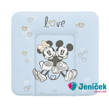 CEBA Podložka přebalovací měkká na komodu (75x72) Disney Minnie & Mickey Blue