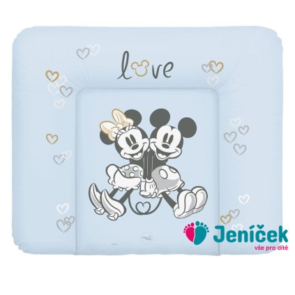 CEBA Podložka přebalovací měkká na komodu (85x72) Disney Minnie & Mickey Blue