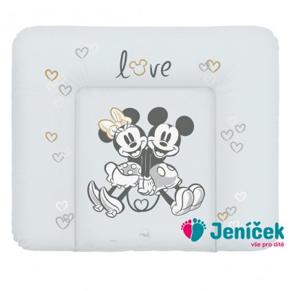 CEBA Podložka přebalovací měkká na komodu (85x72) Disney Minnie & Mickey Grey