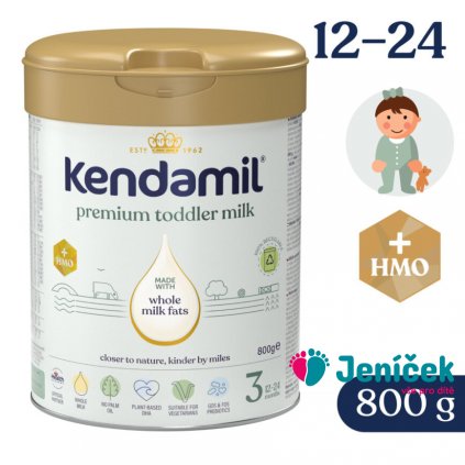 KENDAMIL Mléko batolecí Premium 3 HMO+ (800 g) 12m+