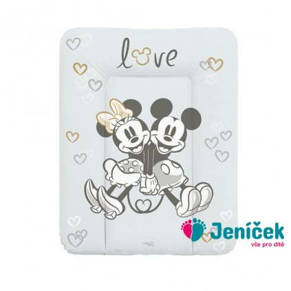 CEBA Podložka přebalovací měkká na komodu (50x70) Disney Minnie & Mickey Grey