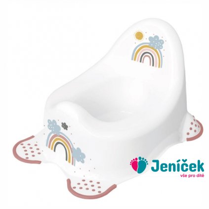Nočník s protiskluzem Rainbow Baby Nellys - bílý