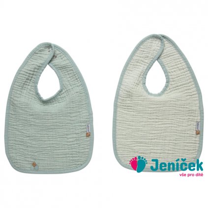 Bebe-Jou Bryndáčky Bébé-Jou Pure Cotton Green 2ks