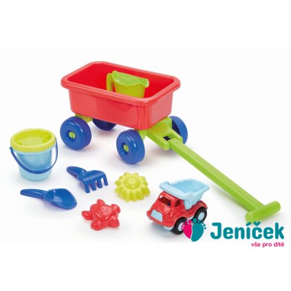 Vozík s konvičkou a setem na písek