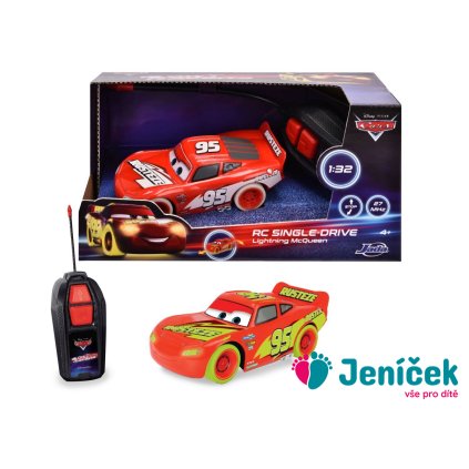 RC Cars Blesk McQueen Single Drive Glow Racers 1:32, 1kan