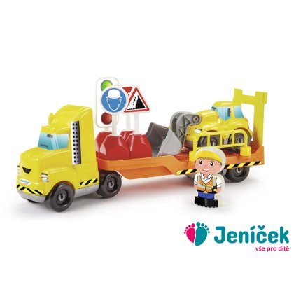 Abrick Stavební auto 32 cm s bagrem