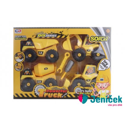 Sada šroubovacích stavebních aut