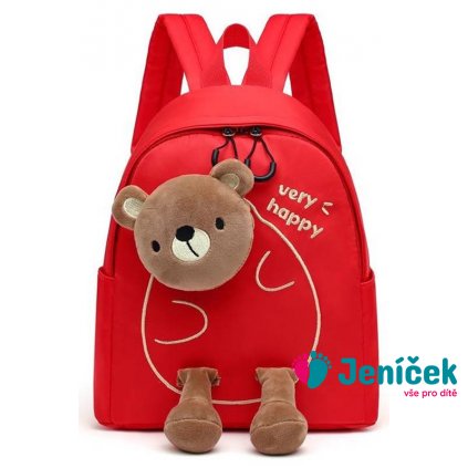 Dětský batoh Medvídek červený