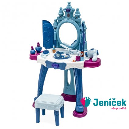 Dětský toaletní stolek ledový svět se světlem, hudbou a židličkou BABY MIX