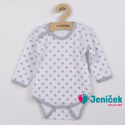 Kojenecké body New Baby Classic II šedé s hvězdičkami vel.80