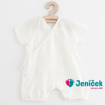 Letní kojenecký mušelínový overal New Baby Soft dress béžová vel.86