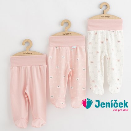 Kojenecké polodupačky New Baby Classic II Holka 3ks růžová